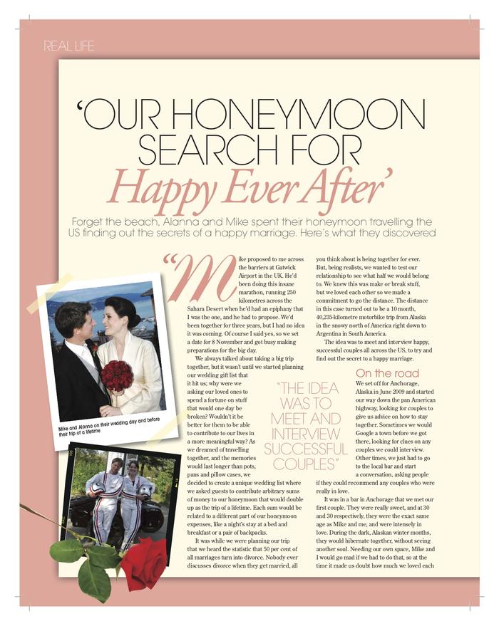 Viva: Our honeymoon search for happy ever after
